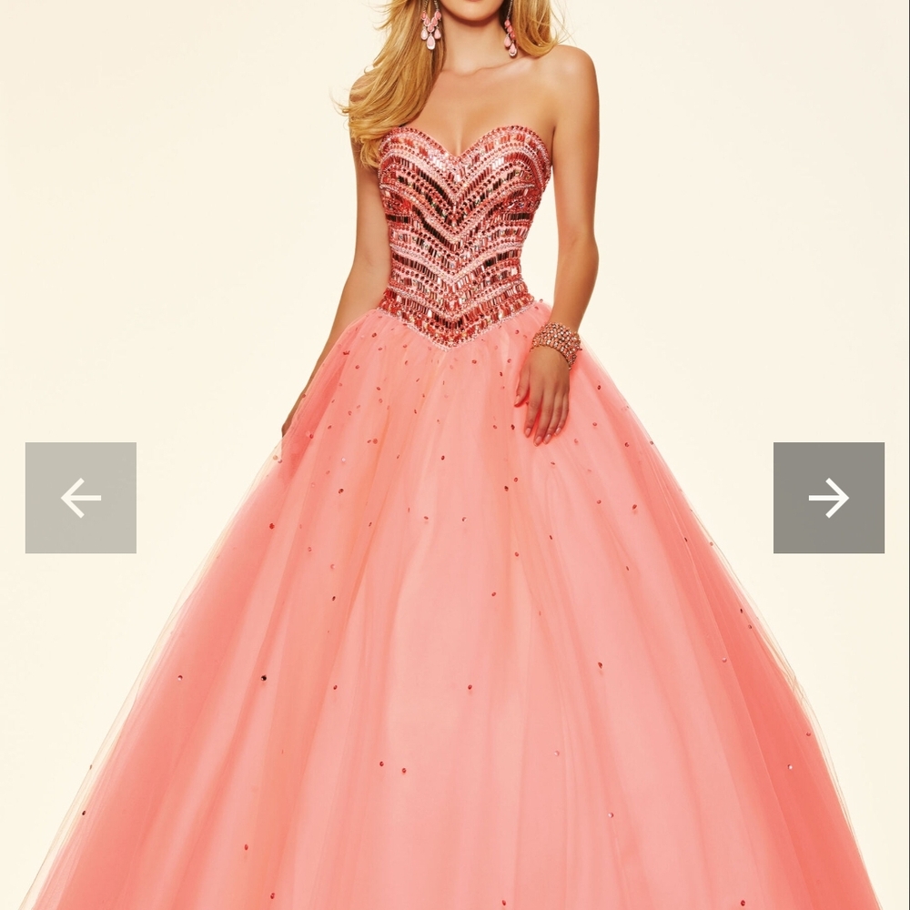 Mori Lee Strapless Pink Ball Gown